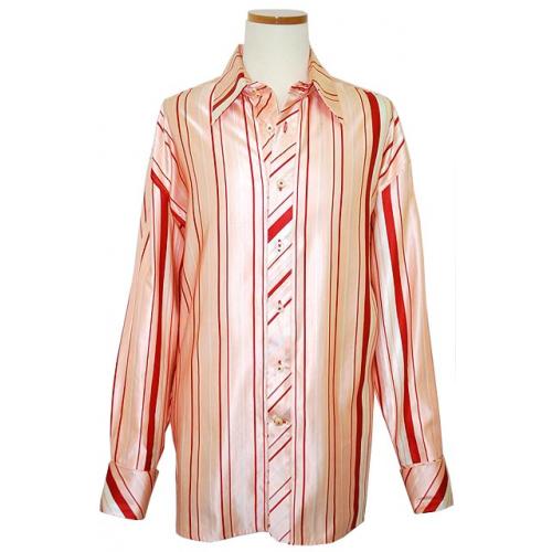 Silversilk "Purple Label" Cranberry/Pink Knitted Silk Blend/Cotton Lining Retro Shirt 1750